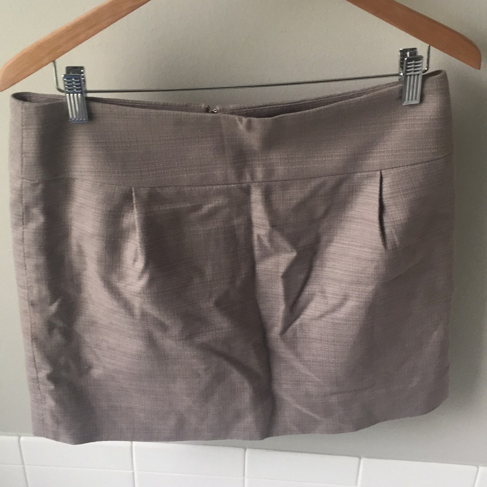 J. Crew Taupe textured cotton mini skirt Sz 6 EUC
